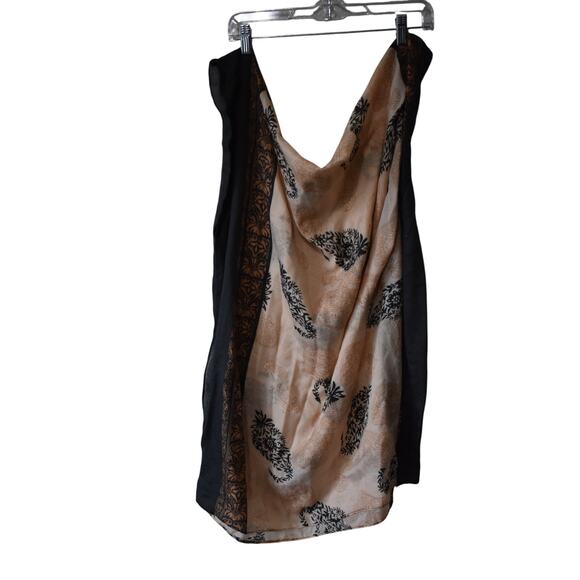 Joy Susan Accessories - Joy Susan Gray/Peach Floral Scarf